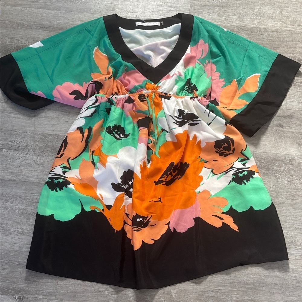 Susana Monaco Mini Resortwear Floral V Neck Dress M